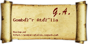 Gombár Atália névjegykártya